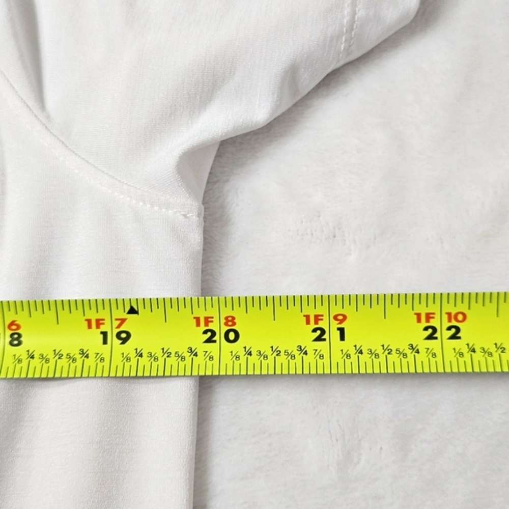 Slazenger Golf quarter 1/4 zip shirt mock neck short sleeves white size Large - Picture 7 of 8